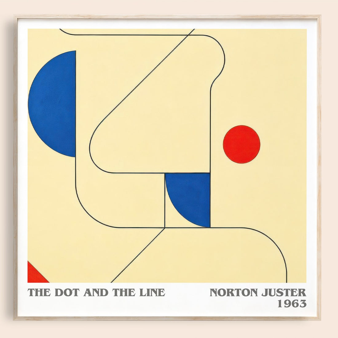 The Dot and the Line literary book poster by Norton Juster – framed literary art print