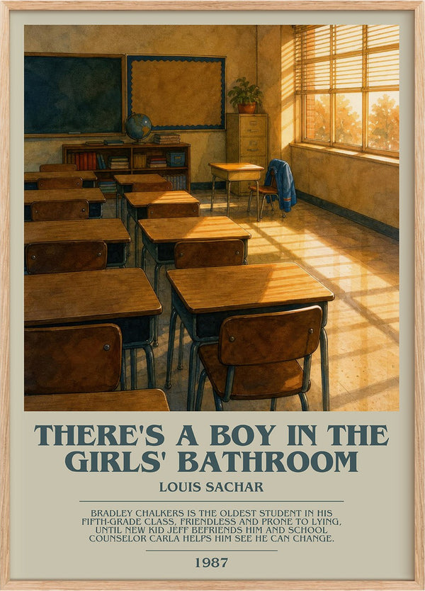 There's a Boy in the Girls' Bathroom Bookish Wall Art by Louis Sachar
