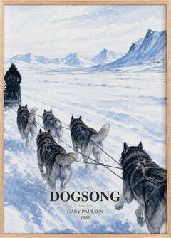 Dogsong Book Watercolour Illustration by Gary Paulsen