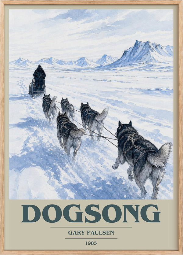 Dogsong Book Cover Poster by Gary Paulsen