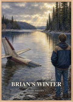Brian's Winter Book Watercolour Illustration by Gary Paulsen