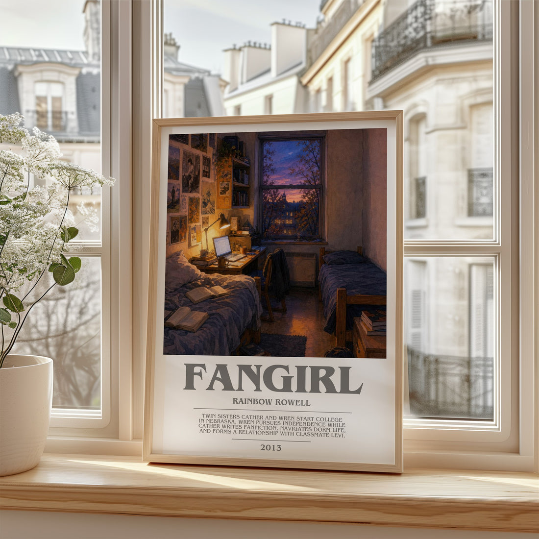 Fangirl bookish poster colour and style options – Rainbow Rowell book art