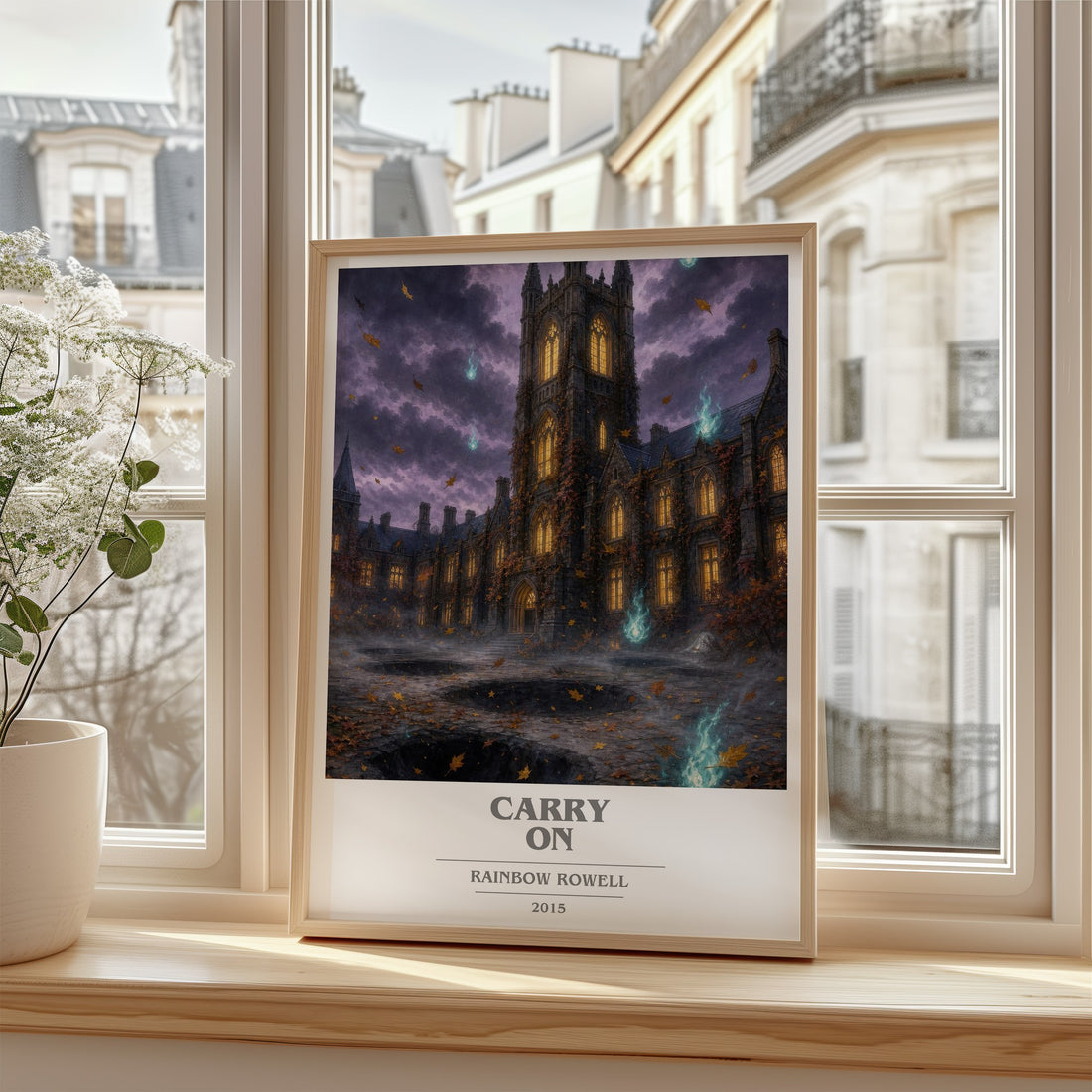 Carry On book cover poster colour and style options – Rainbow Rowell book art