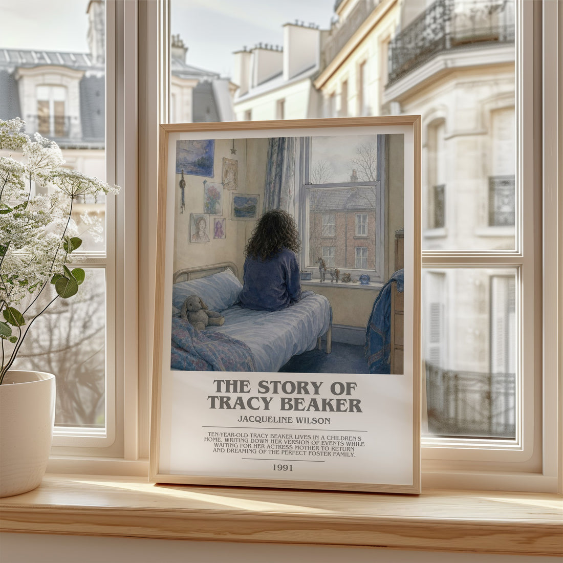 The Story of Tracy Beaker bookish poster colour and style options – Jacqueline Wilson book art
