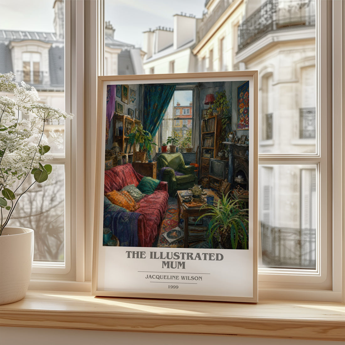 The Illustrated Mum book cover poster colour and style options – Jacqueline Wilson book art