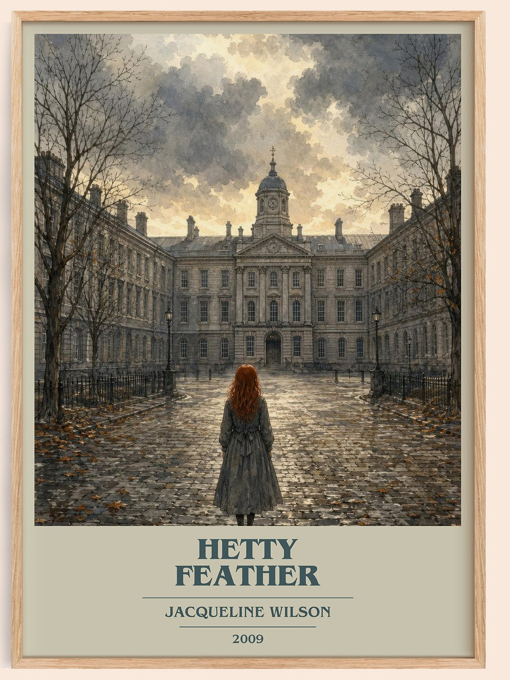Hetty Feather book cover book poster by Jacqueline Wilson – framed literary art print