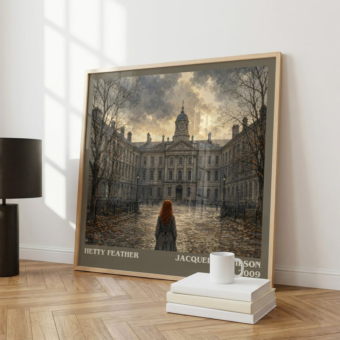 Hetty Feather literary print framed by window – literary home decor