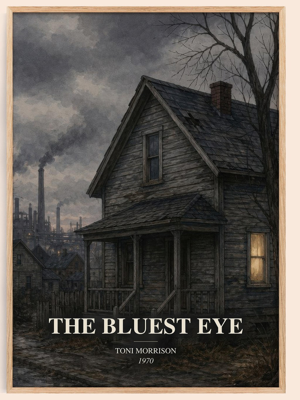 The Bluest Eye watercolour book poster by Toni Morrison – framed literary art print