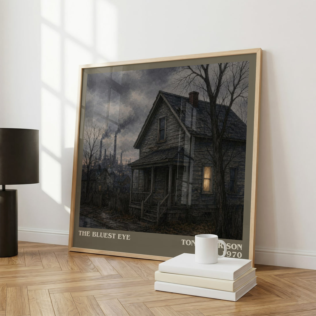 The Bluest Eye literary print framed by window – literary home decor