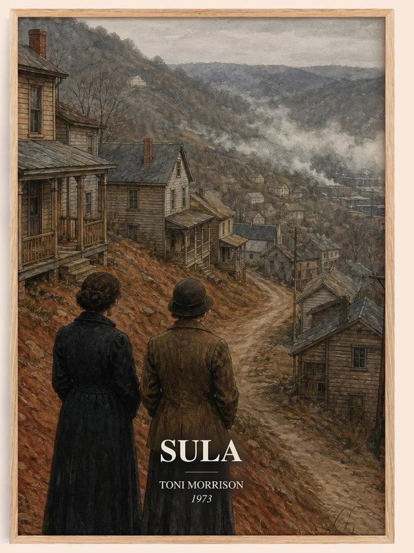 Sula watercolour book poster by Toni Morrison – framed literary art print