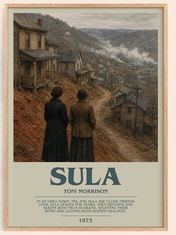 Sula bookish book poster by Toni Morrison – framed literary art print