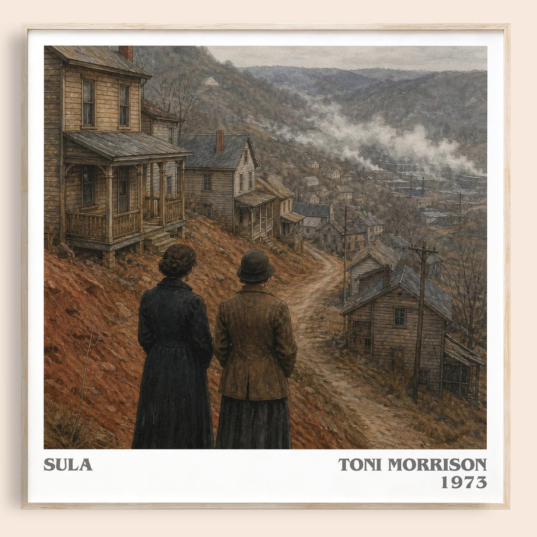 Sula literary book poster by Toni Morrison – framed literary art print