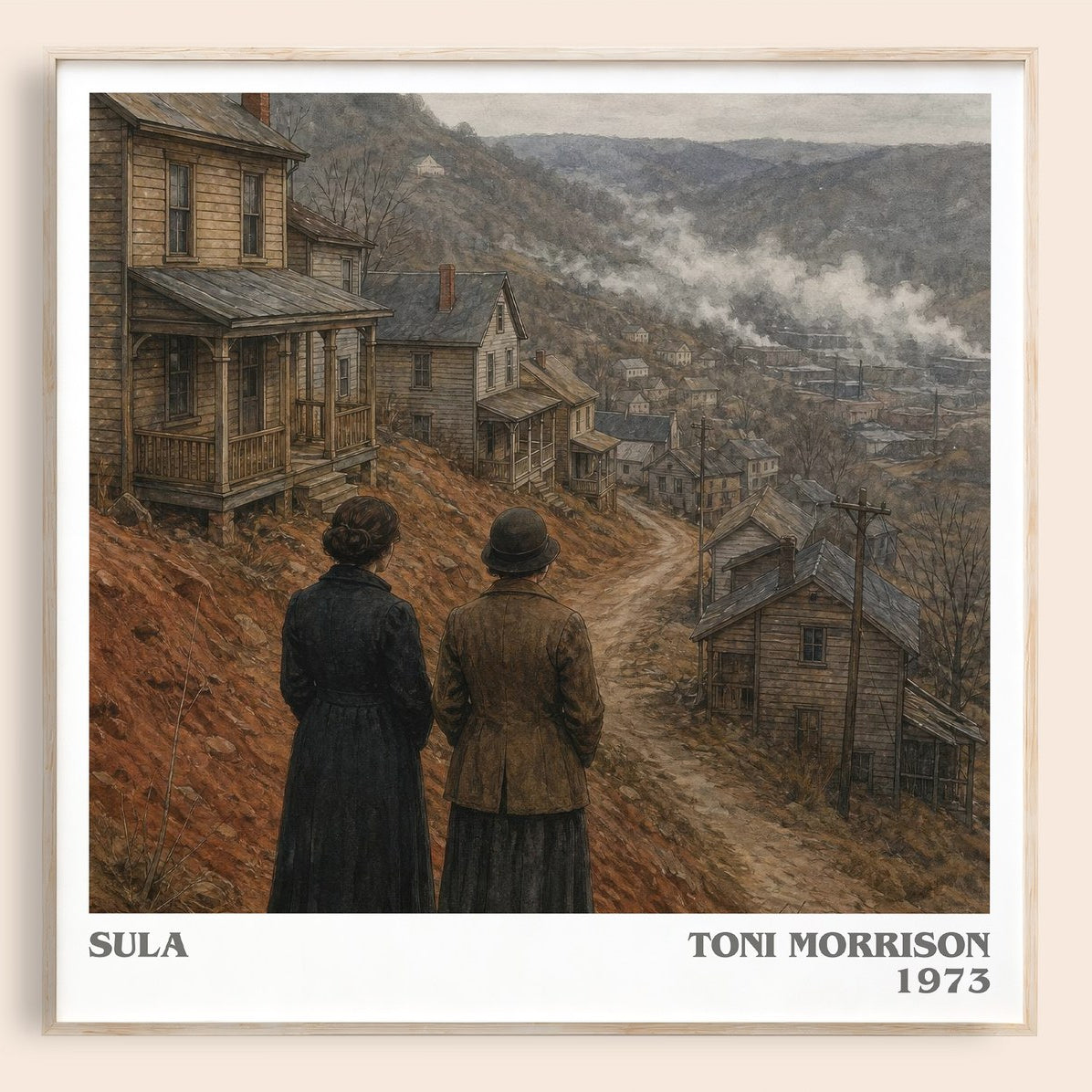 Sula literary book poster by Toni Morrison – framed literary art print