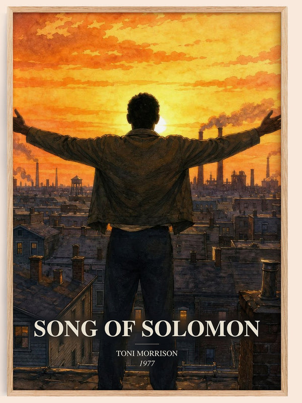 Song of Solomon watercolour book poster by Toni Morrison – framed literary art print