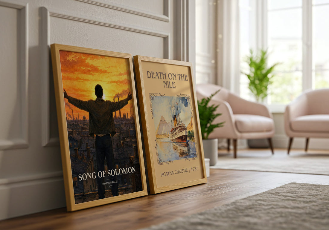 Song of Solomon watercolour print framed by window – literary home decor