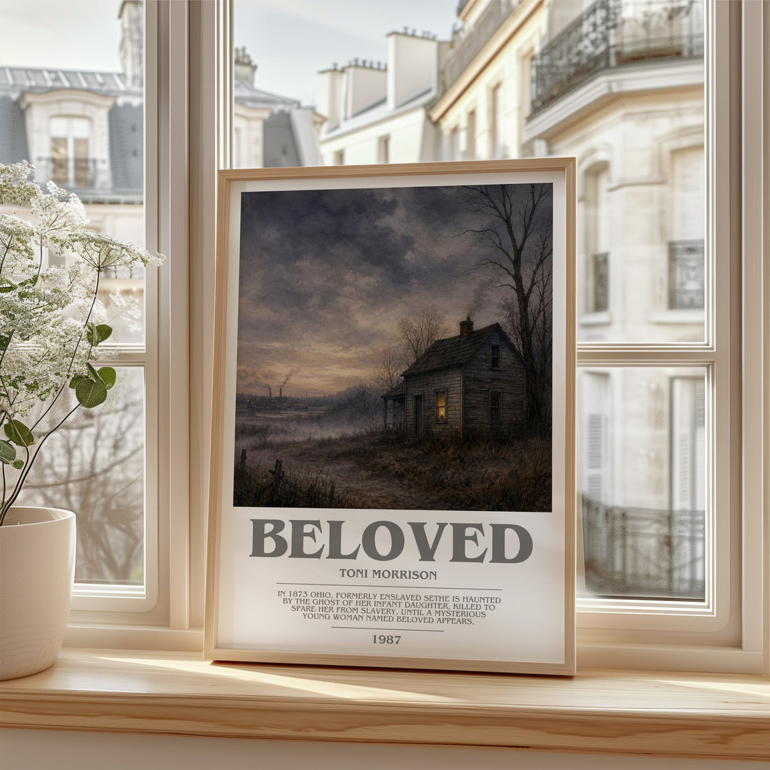 Beloved bookish poster colour and style options – Toni Morrison book art
