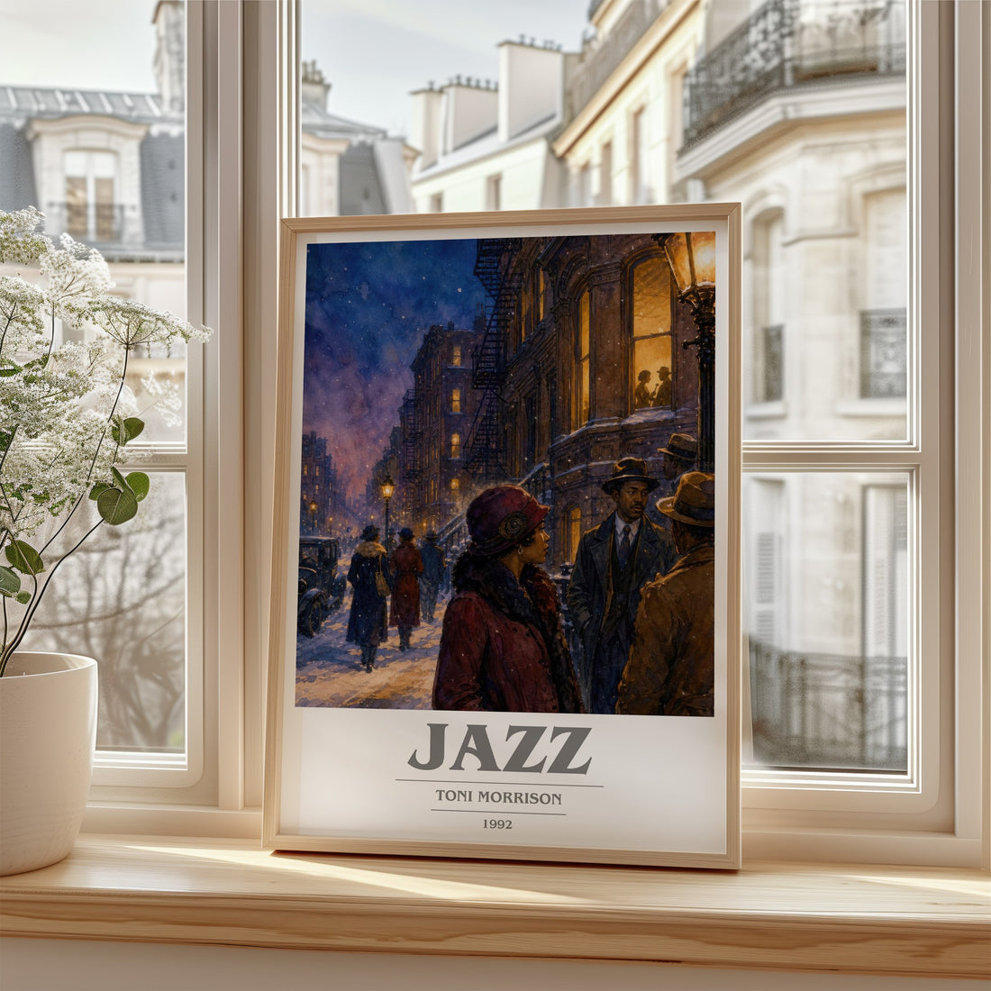 Jazz book cover poster colour and style options – Toni Morrison book art