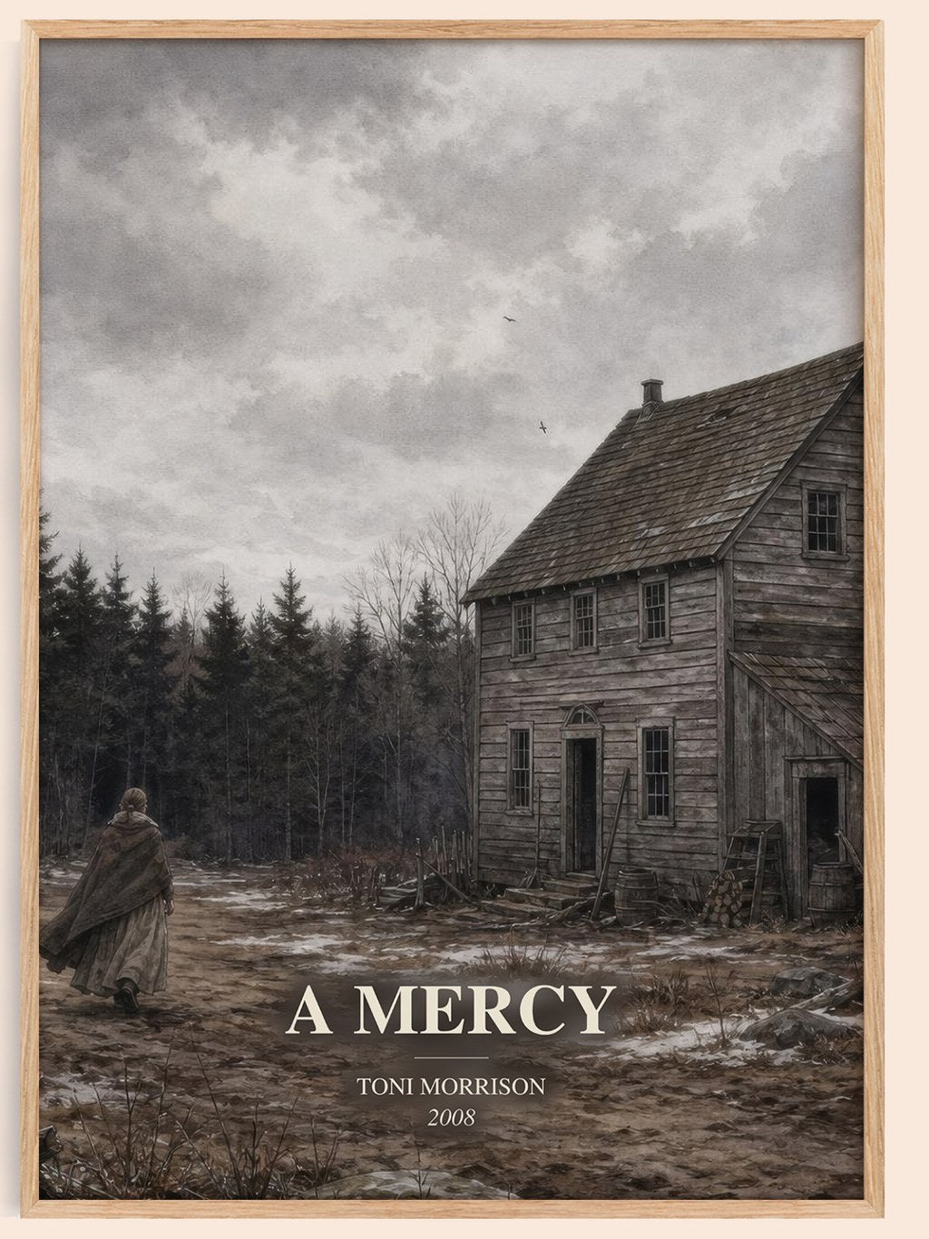 A Mercy watercolour book poster by Toni Morrison – framed literary art print