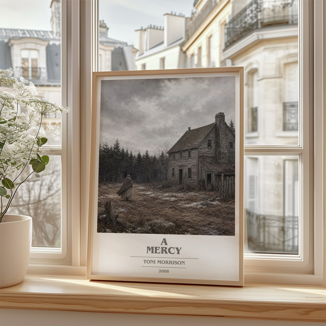 A Mercy book cover poster colour and style options – Toni Morrison book art
