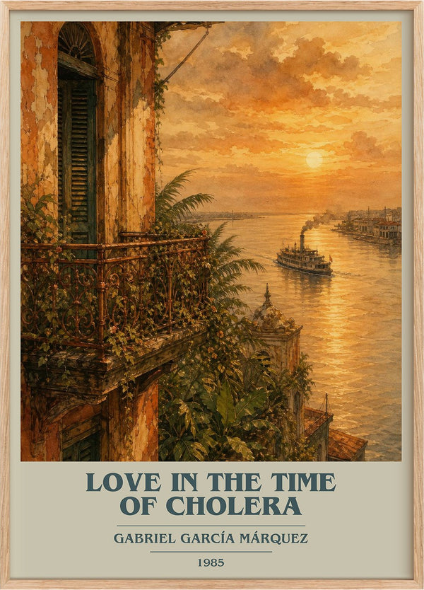 Love in the Time of Cholera Book Cover Poster by G. Márquez