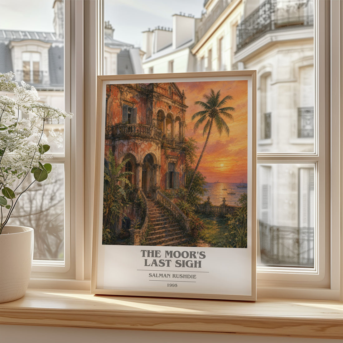 The Moor's Last Sigh book cover poster colour and style options – Salman Rushdie book art