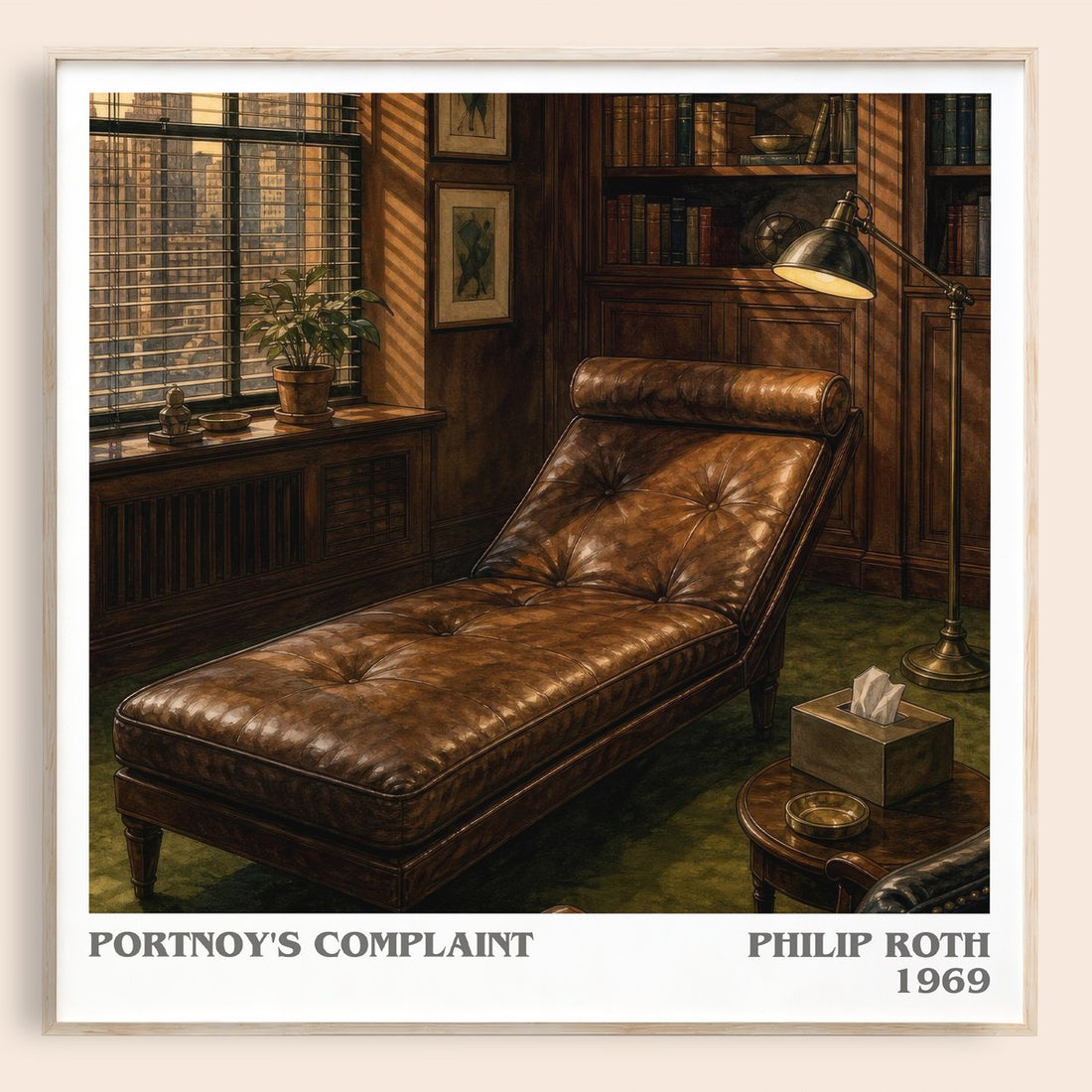 Portnoy's Complaint literary book poster by Philip Roth – framed literary art print