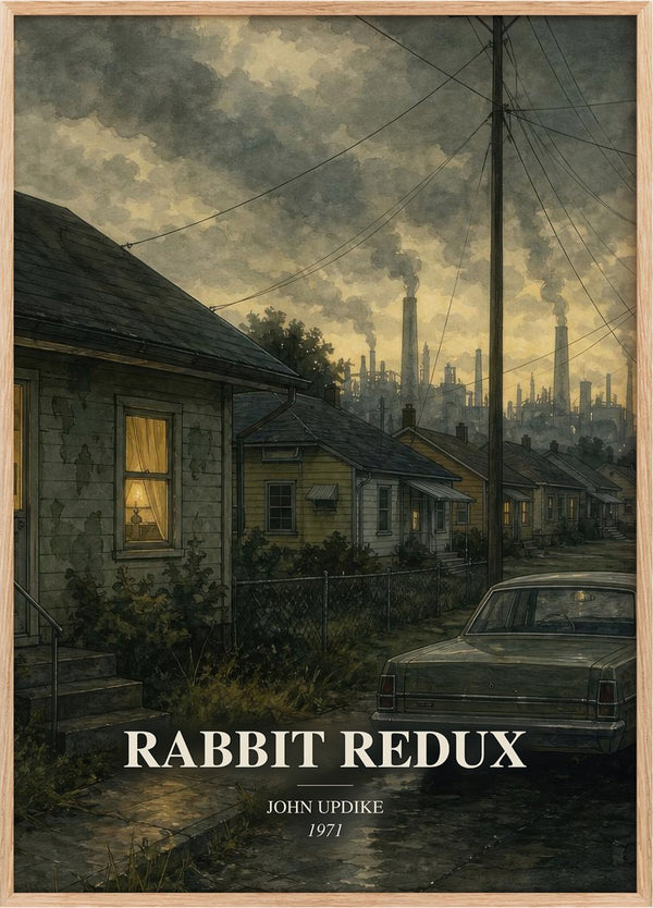Rabbit Redux Book Watercolour Illustration by John Updike