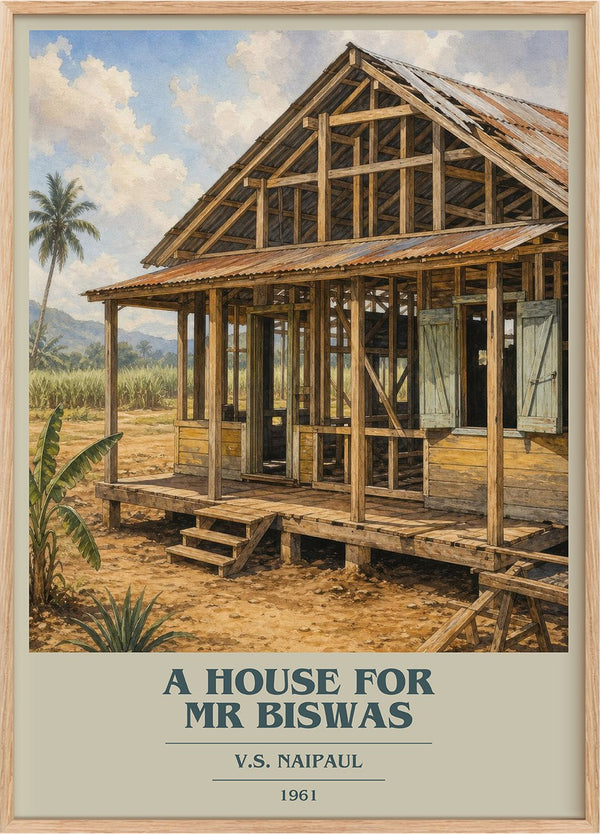 A House for Mr Biswas Book Cover Poster by V.S. Naipaul
