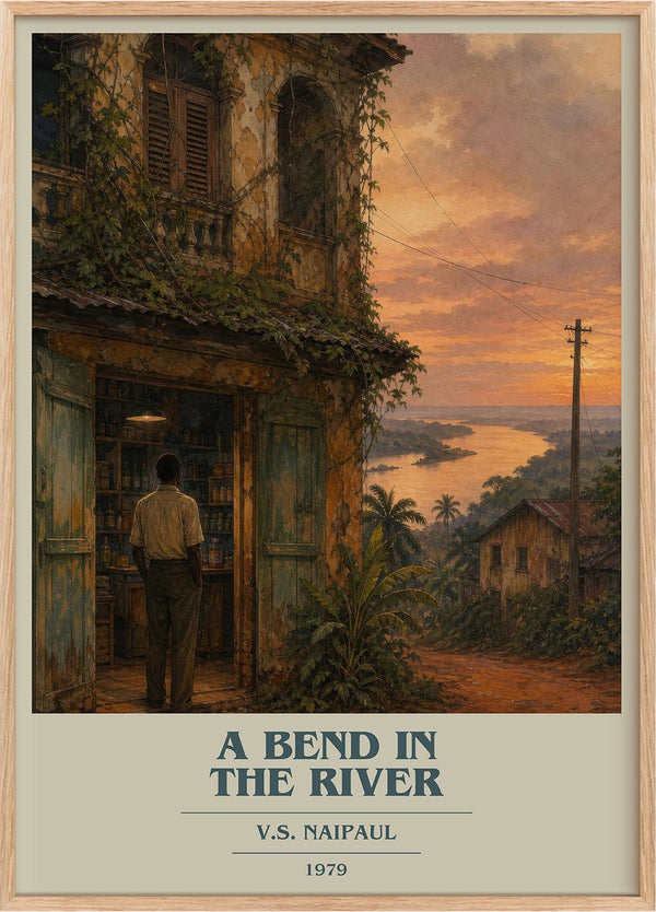 A Bend in the River Book Cover Poster by V.S. Naipaul