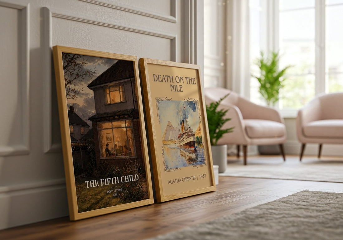 The Fifth Child watercolour print framed by window – literary home decor