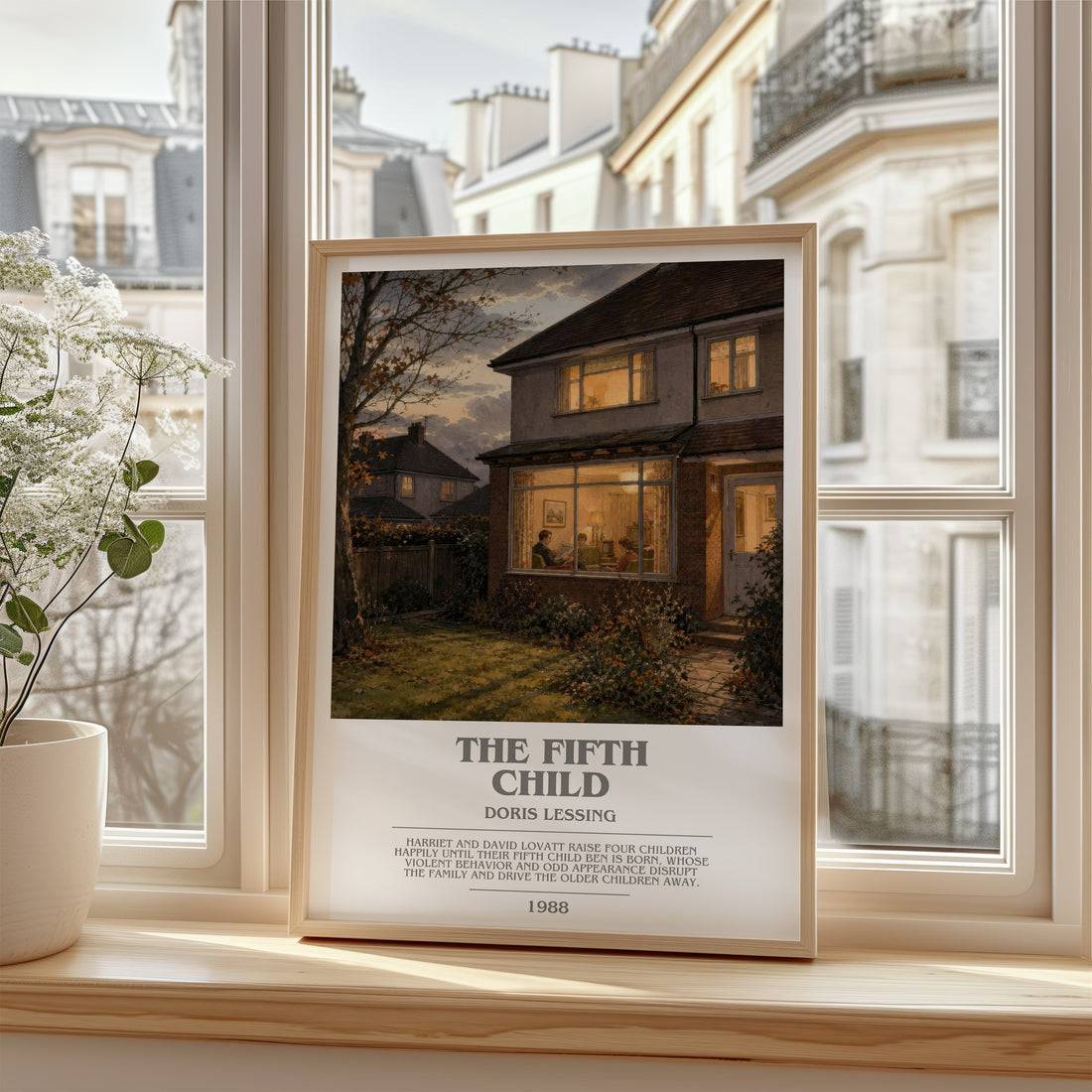 The Fifth Child bookish poster colour and style options – Doris Lessing book art