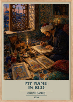 My Name Is Red Book Cover Poster by Orhan Pamuk