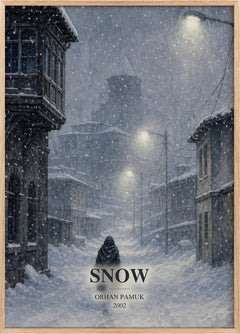 Snow Book Watercolour Illustration by Orhan Pamuk