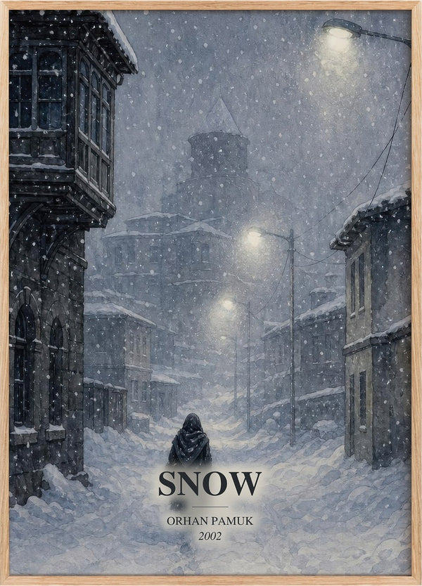 Snow Book Watercolour Illustration by Orhan Pamuk