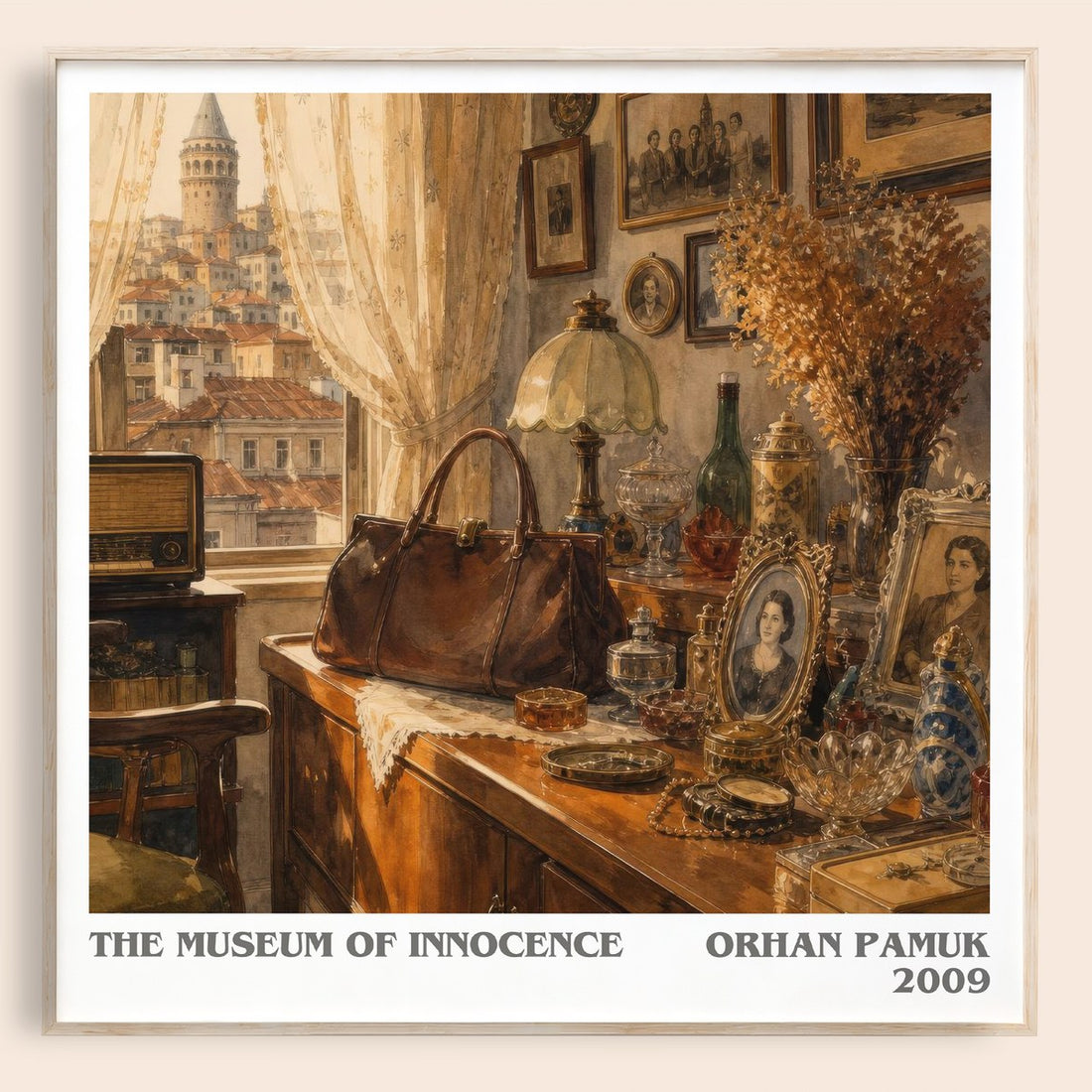 The Museum of Innocence literary book poster by Orhan Pamuk – framed literary art print