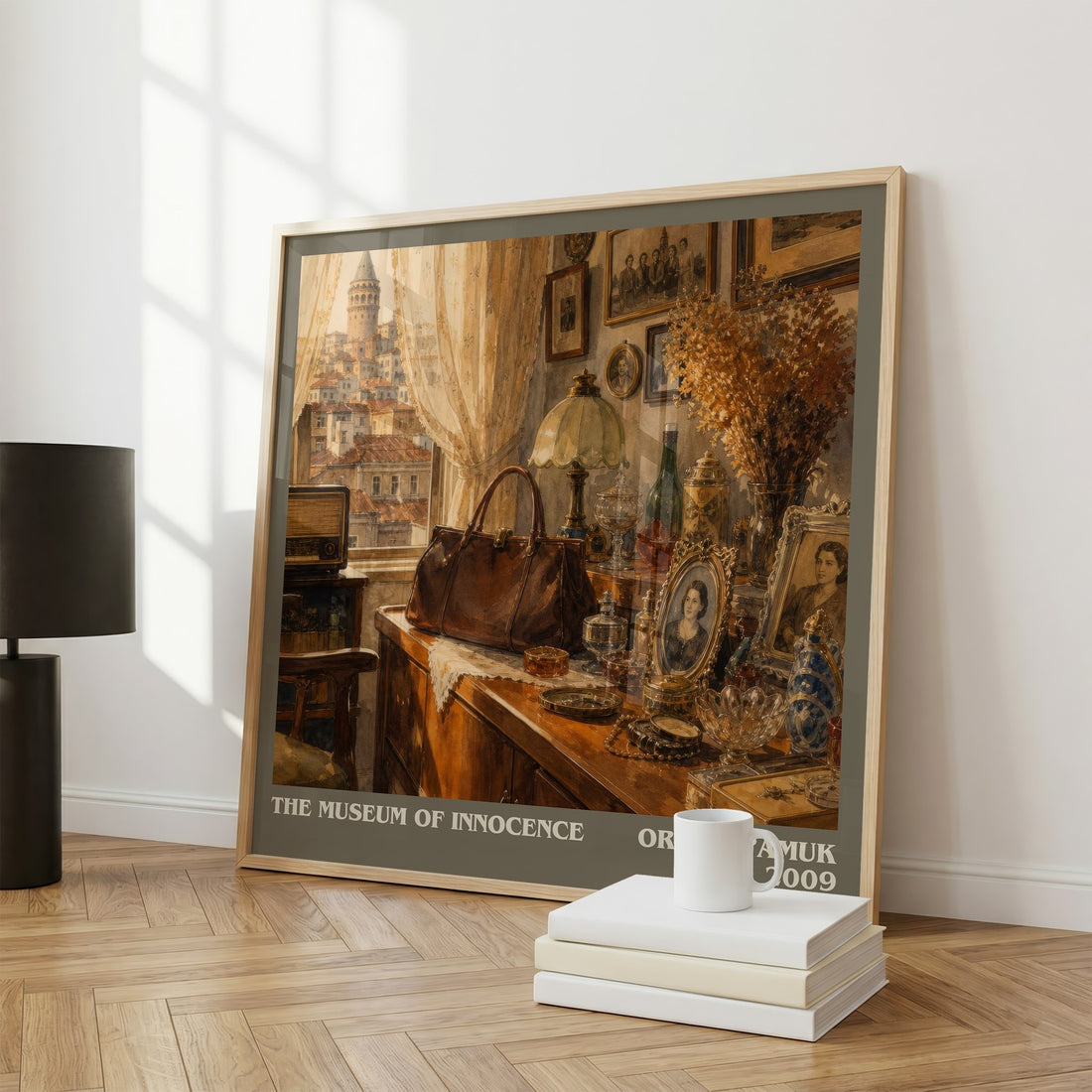 The Museum of Innocence literary print framed by window – literary home decor