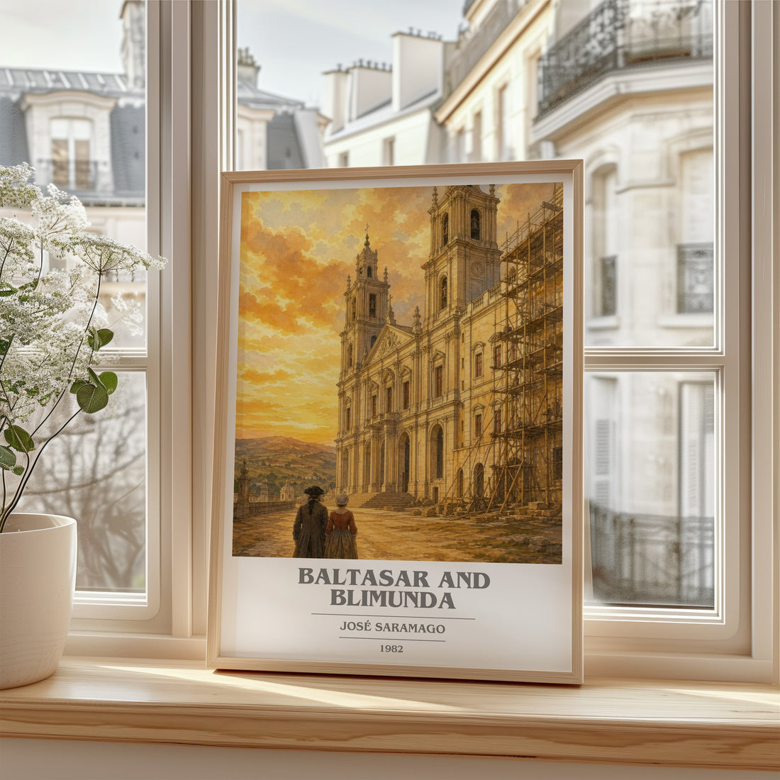 Baltasar and Blimunda book cover poster colour and style options – José Saramago book art
