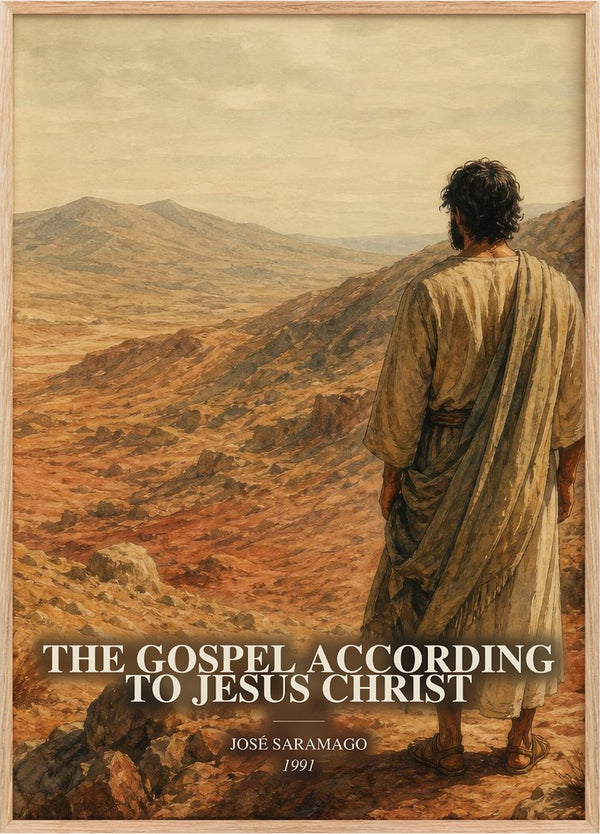 Gospel According to Jesus Christ Book Watercolour Illustration by José Saramago
