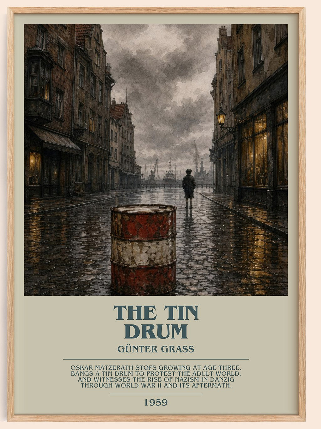 The Tin Drum bookish book poster by Günter Grass – framed literary art print