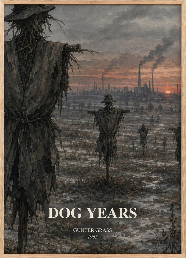 Dog Years Book Watercolour Illustration by Günter Grass