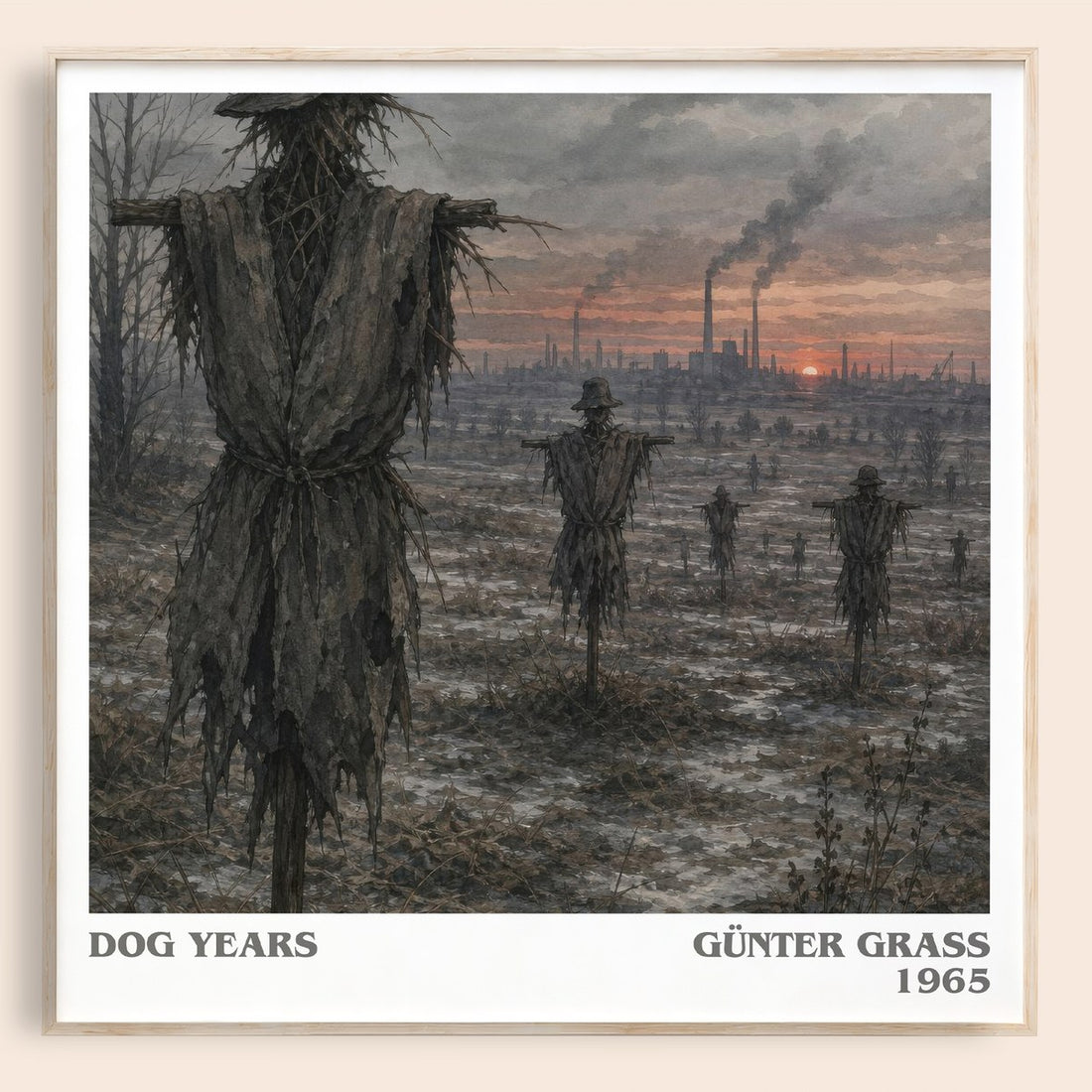 Dog Years literary book poster by Günter Grass – framed literary art print