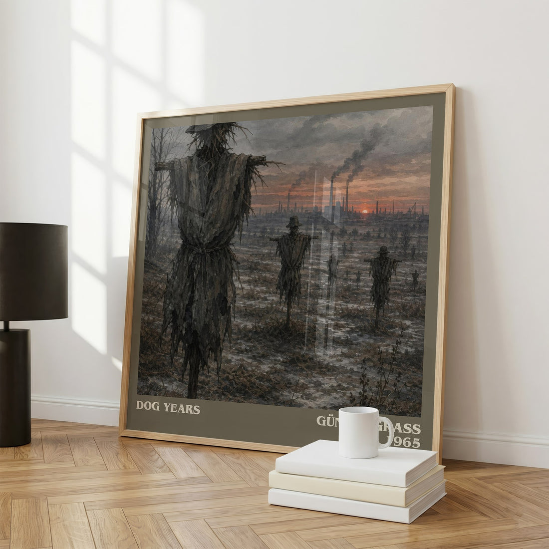 Dog Years literary print framed by window – literary home decor