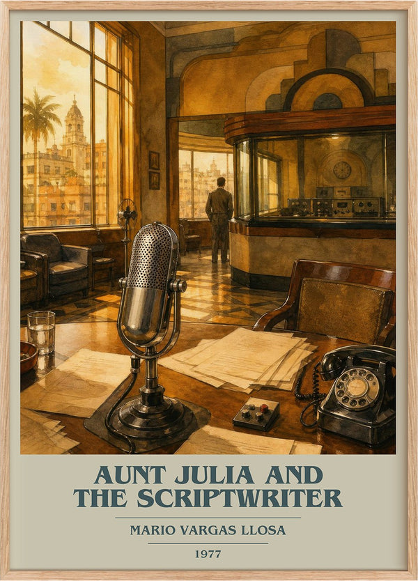 Aunt Julia and the Scriptwriter Book Cover Poster by M. Llosa