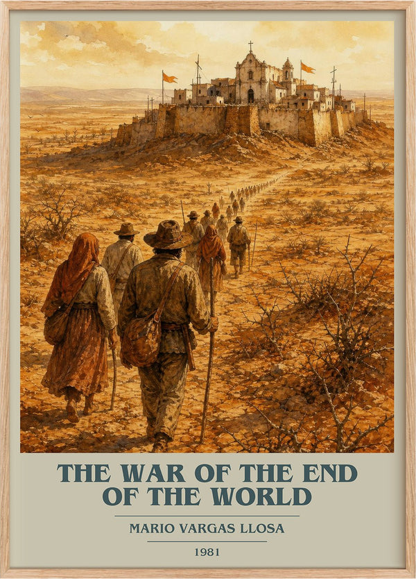 War of the End of the World Book Cover Poster by Mario Vargas Llosa