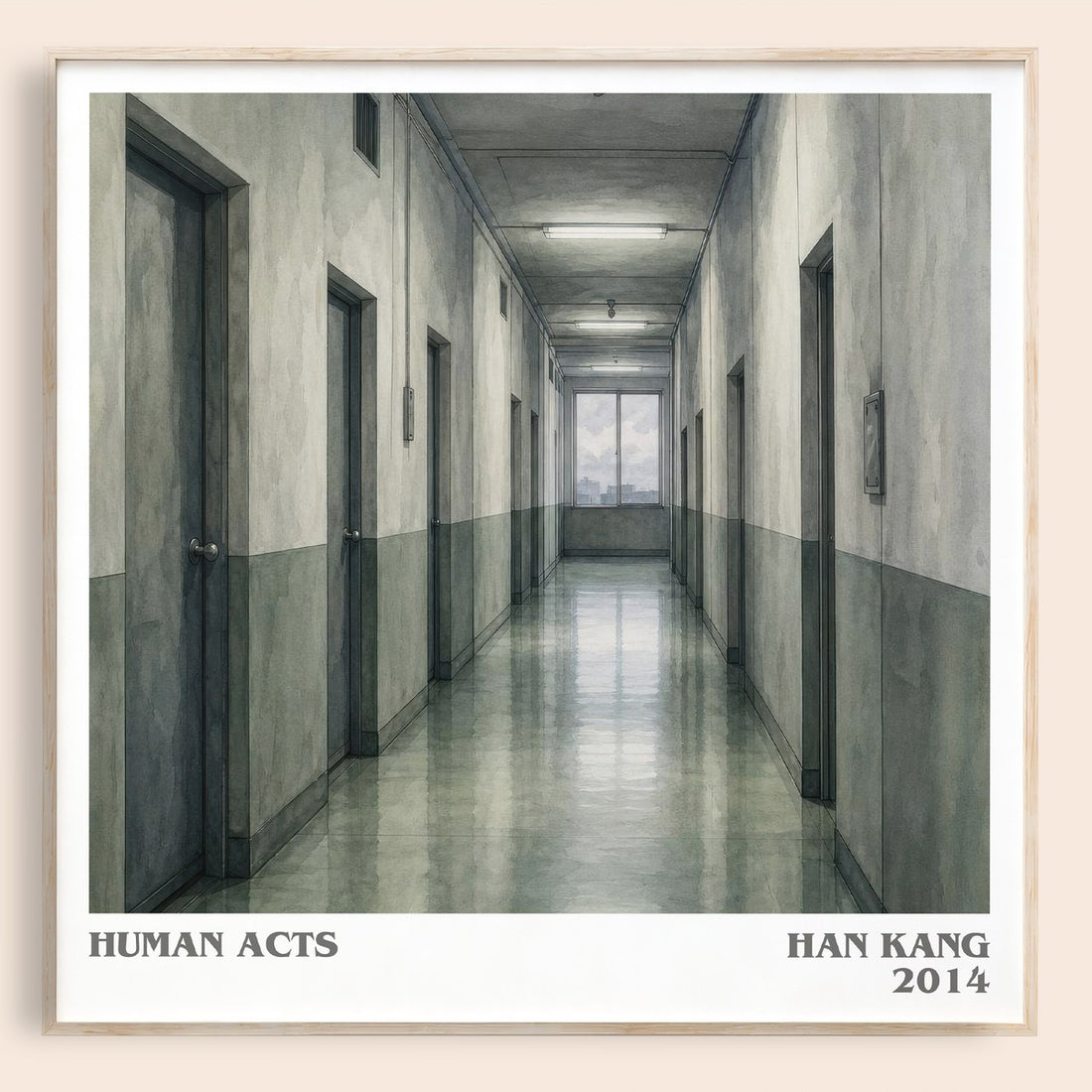Human Acts literary book poster by Han Kang – framed literary art print