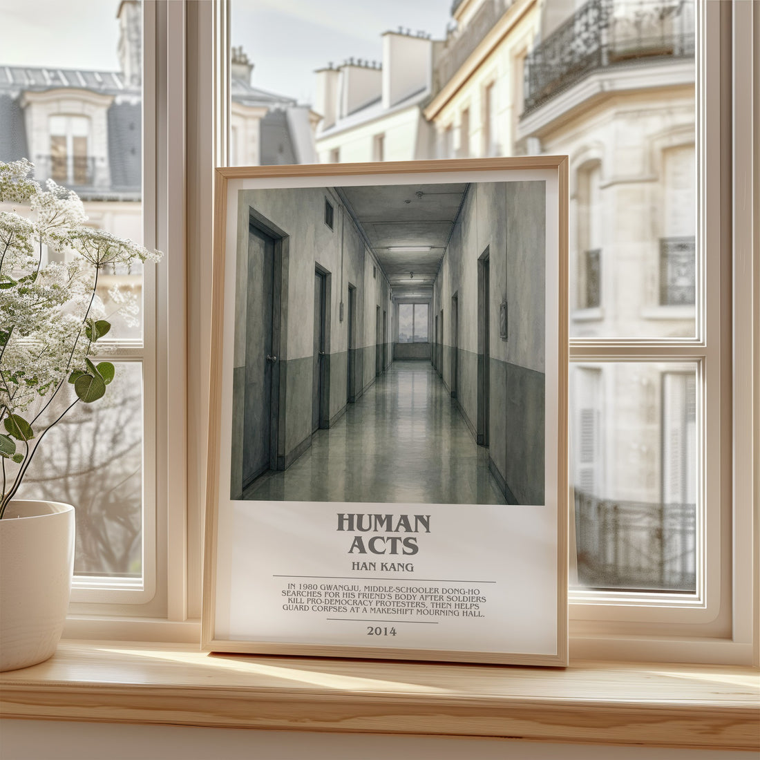 Human Acts bookish poster colour and style options – Han Kang book art