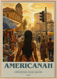 Americanah Book Cover Poster by Chimamanda Ngozi Adichie