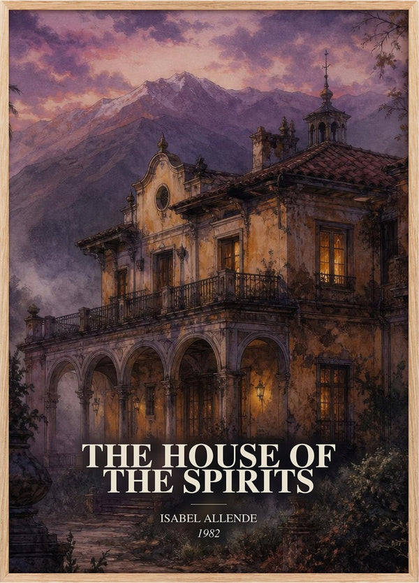 House of the Spirits Book Watercolour Illustration by Isabel Allende