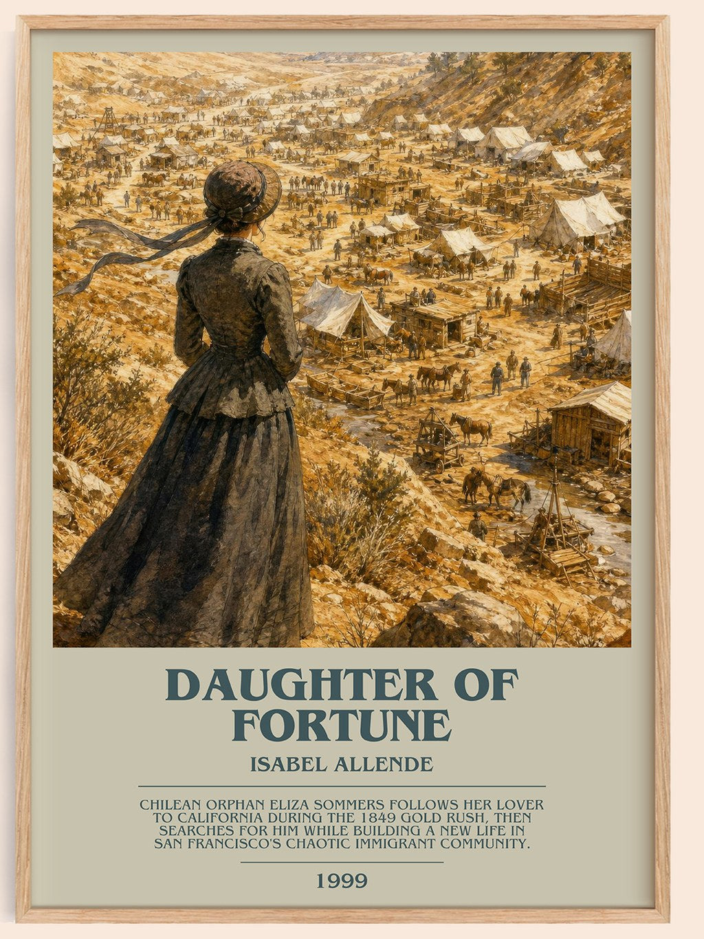 Daughter of Fortune bookish book poster by Isabel Allende – framed literary art print