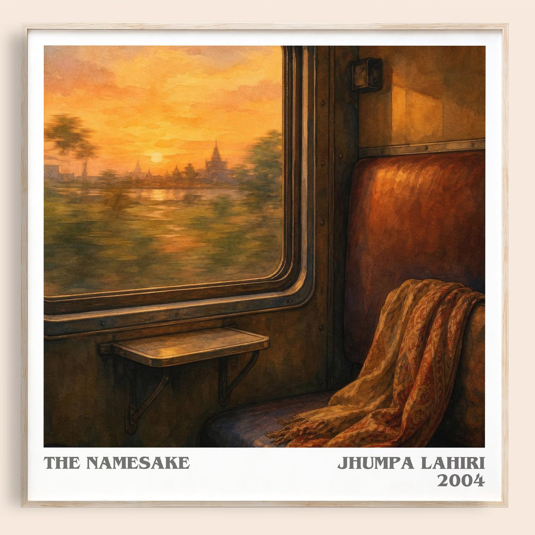 The Namesake literary book poster by Jhumpa Lahiri – framed literary art print